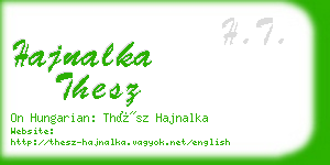 hajnalka thesz business card